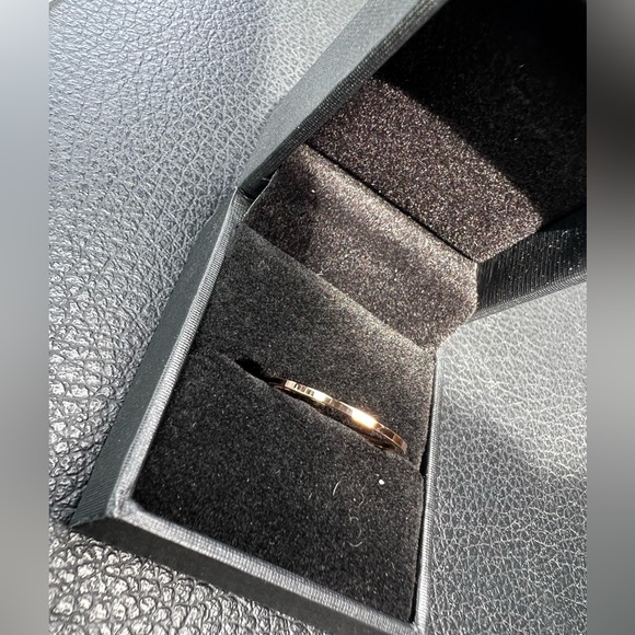 Rose Gold Unisex Gender Neutral Wedding Engagement Promise Ring Band Minimalist - Picture 5 of 10